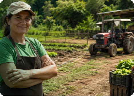 Agricultora no campo